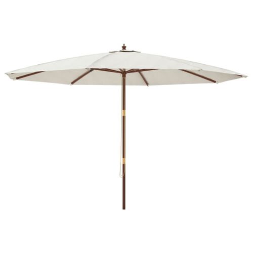 Vidaxl Parasol De Jardin Avec Mât En Bois Sable 400x273 Cm