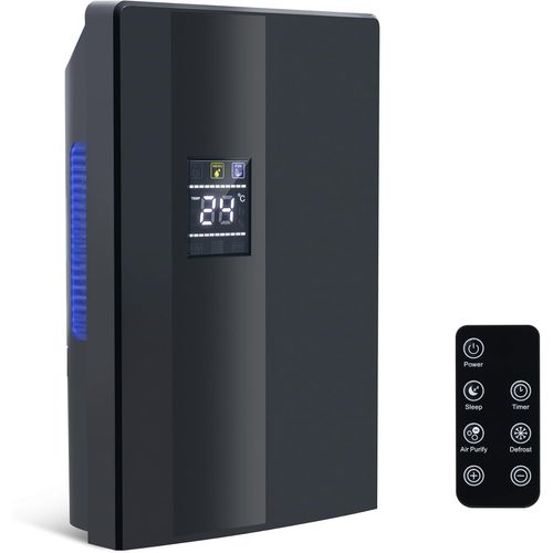 CHECARZHN--NO1-Deshumidificateur D Air Électrique 2000Ml, Dehumidificateurs Maison Silencieux Anti Moisissure Minuteur 24H Nettoyage Uv & Mode Sommeil Dehumidifier Salles De Bain Pour Chambre Armoire