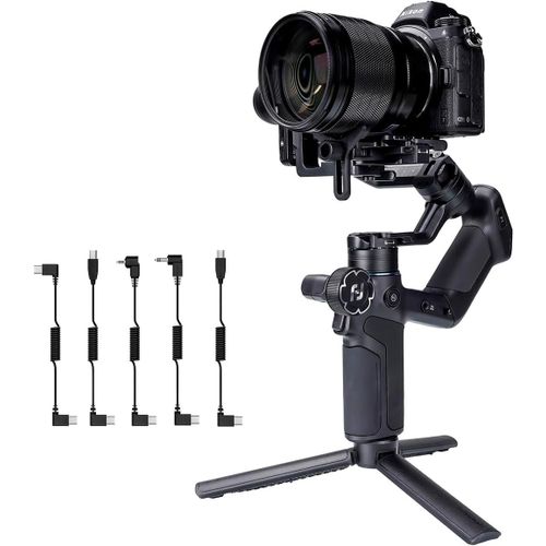 Feiyutech SCORP Mini 3 Pro Stabilisateur Camera 3 Axes 4-en-1,Suivi AI 4.0 Intégré,Poignée Détachable(Contrôle sans Fil),Charge Utile 2KG,Contrôle Gestuel Port d’Extension1/4,pour Caméra/Smartphone