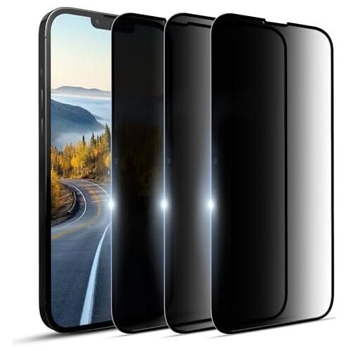 [Lot De 3 Films De Protection D'Écran Pour Iphone 14 Pro Max En Verre Trempé, Anti-Espion, Anti-Rayures, Surface Brillante, Résistant Aux Rayures, Haute Sensibilité, Noir[TRE893229]