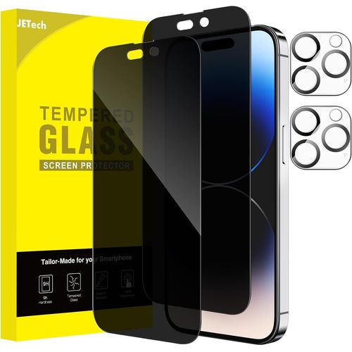 Anti-Spy Tempered Glass For Iphone 14 Pro 6.1 Inch With Rear Camera Lens Protector, Full Coverage, Film Protection Screen, 2 Pieces Each