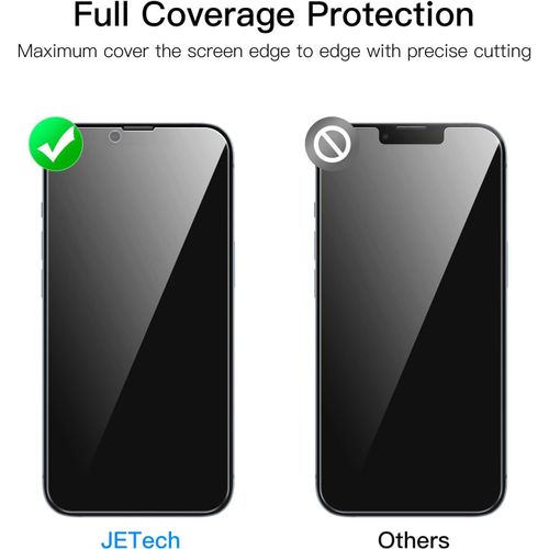 Verre Trempé Anti-Espion pour iPhone 14 Pro 6,1 Pouces avec Protecteur Objectif Caméra Arrière, Couverture Complète, Film Protection écran, 2 Pièces Chacun