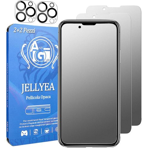 CAUC-Lot de 2 films mats pour iPhone 13 Pro en verre trempé mat avec film anti-reflets et anti-traces de doigts 9H mat film de protection pour Apple 13 Pro