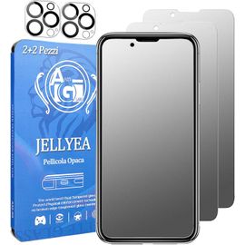 CAUC-Lot de 4, Verre trempé Mat (2 pièces) pour iPhone 15 Pro Max Protecteur d'Objectif Caméra (2 pièces) Anti-reflets Anti-traces de doigts 9H Mat Film Protection écran pour Apple 15 Pro Max,6,7\u20