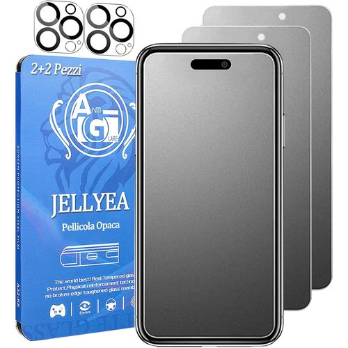 Hshi-Lot De 2 Films Mats Pour Iphone 16 En Verre Trempé Mat Avec Film Anti-Reflets Et Anti-Traces De Doigts,Protection D'écran 9h Mat Mat Pour Apple 16,6,1
