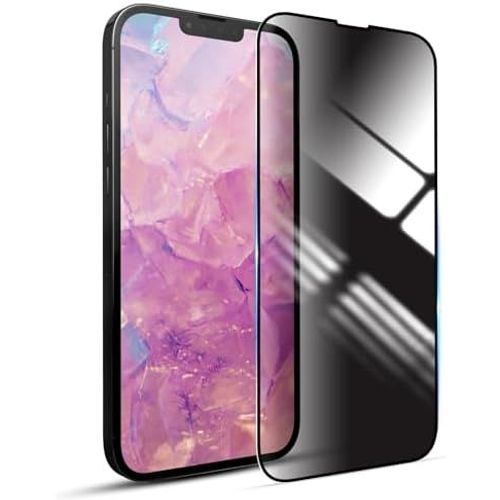 Kal-[1 Lot De Protection D'écran Pour Apple Iphone 12 En Verre Trempé, Anti-Espion, Anti-Rayures, Surface Brillante, Résistant Aux Rayures, Haute Sensibilité, Noir