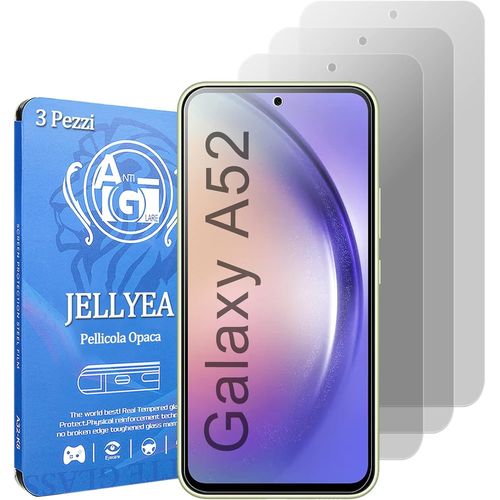 Cauc-3-Pièces Verre Trempé Mat Pour Samsung Galaxy A52 4g/5g/A52s 5g - Protection Écran Anti-Reflets, Anti-Empreinte Digitale, 9h Vitre Protecteur Pour Galaxy A52/A52s, 6.5