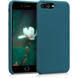 TRAHOO-Housse Compatible avec Apple iPhone 7 Plus/iPhone 8 Plus Coque - Housse de téléphone Protection Souple en TPU Silicone - pétrole Mat