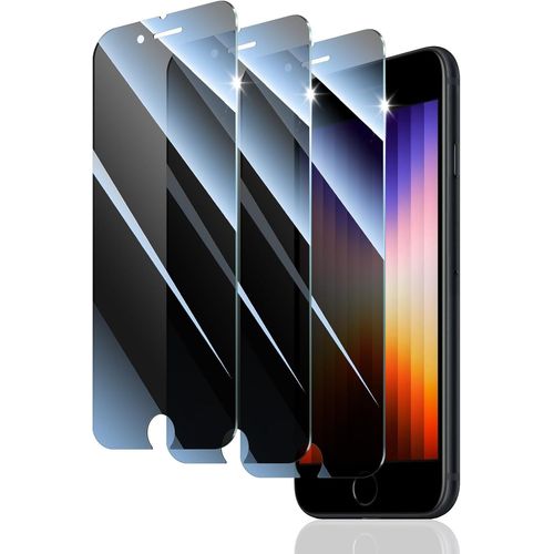 Lot De 3 Verre Trempé Anti-Espion Pour Iphone 6/6s/7/8/Se3/Se2020/Se2022, Anti Espion Vitre Protection Ecran Protege Accessoire, Film De Protecteur, Résistance Aux Rayures, Dureté 9h, Pas De Bulles