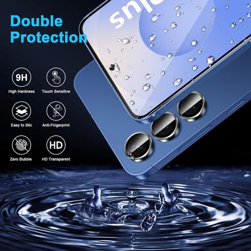 Pour Samsung Galaxy S25 Plus 5g/S25+ 5g Verre Trempé + Caméra Arrière Protecteur, [2 + 1 Pièces], Transparence Hd Protection Écran, Sans Bulles Vitre Trempé, Anti-Rayures Protecteurs D'écran