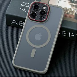 Fabur-Pour Coque Iphone 15 Pro Max Magsafe (Avec Protection Intégrée De La Caméra) [Aimants Puissants Top N56] Coque De Téléphone Anti-Rayures Mate Pour Iphone 15 Pro Max Titane Naturale
