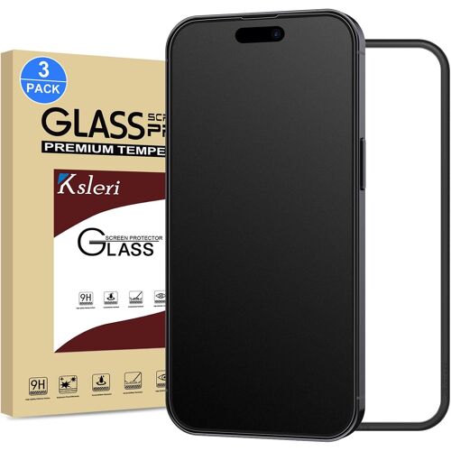JGD-3 Pièces Verre Trempé Mat pour iPhone 14 Pro Max 6,7 Pouces, Vitre Protection écran Anti-Reflet et Anti-Traces de Doigts, Dureté 9H Film Glass Matte, Sans Bulles, Facilité d'installation