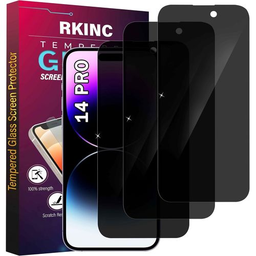 Verre Trempé Anti-Espion Pour Iphone 14 Pro 6.1-Inch, [Lot De 3] Angle De Confidentialité Amélioré, Dureté Ultra-Résistante 9h, Sans Bulles