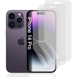 Kal-Film De Protection D'écran Hydrogel Mat Pour Iphone 14 Pro, 3 Pièces Anti-Rayures, Anti-Éblouissement, Film De Protection Tpu, Film Hydrogel Haute Sensibilité Anti-Empreintes Digitales