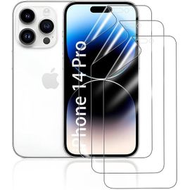 Kal-Films De Protection D'écran Pour Iphone 14 Pro, 3 Pièces Film Hydrogel Transparent Hd Souple En Tpu Film De Protection D'écran Anti-Rayures Anti-Traces De Doigts Auto-Réparatrice