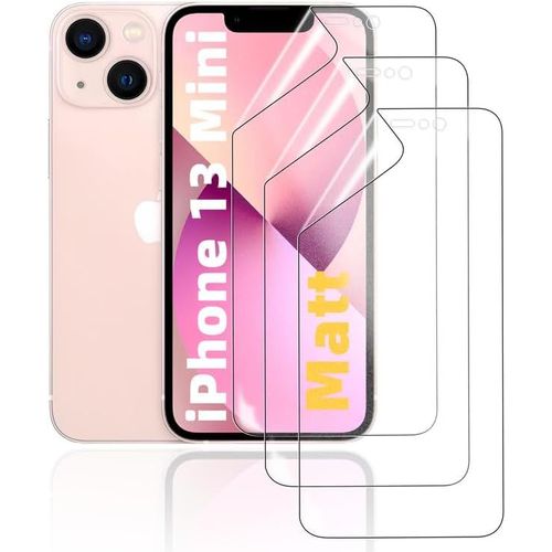 Kal-Mat Film Hydrogel Pour Iphone 13 Mini, 3 Pièces Tpu Film Protection Écran Matte, Flexible Film De Protection D'écran, Antireflets, Anti-Traces