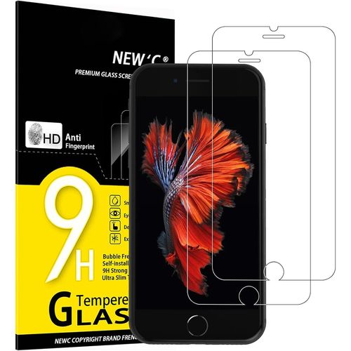 Lot De 2, Verre Trempé Pour Iphone 6 Et Iphone 6s (4,7 Pouces), Film Protection Écran Sans Bulles D'air Ultra Résistant (0,33mm Hd Ultra Transparent) Dureté 9h Glass
