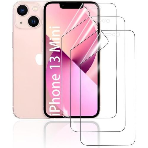 Kal-Films De Protection D'écran Pour Iphone 13 Mini, 3 Pièces Film Hydrogel Transparent Hd Souple En Tpu Film De Protection D'écran Anti-Rayures Anti-Traces De Doigts Auto-Réparatrice