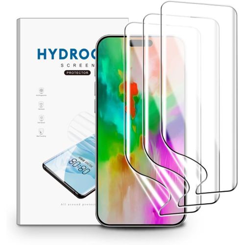 Kal-Film Hydrogel Pour Iphone 16, 3 Pièces Tpu Film Protection Écran Hd Clair Doux Transparent Film De Protection D'écran