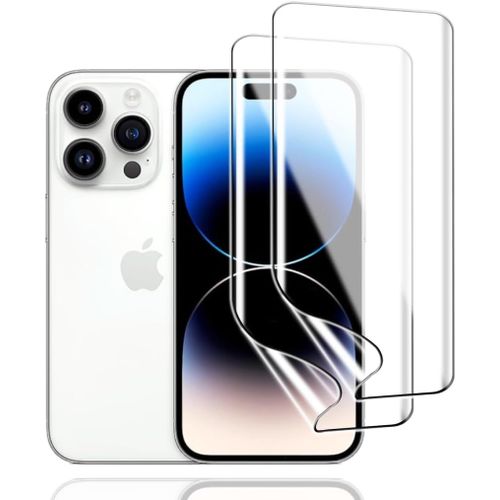 Film De Protection Hydrogel Pour Iphone 14 Pro, 2Pcs Protection Ecran En Hydrogel Hd Transparent Flexible Tpu Protections D'Écran, Film Hydrogel Anti-Rayures[LOT6193116]