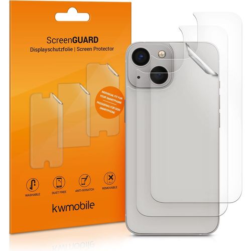 3x Film De Protection Verso Compatible Avec Apple Iphone 13 / Iphone 14 - Film De Protection Pour Arrière De Téléphone
