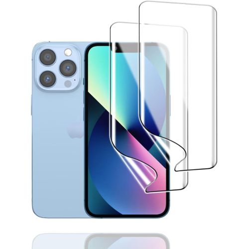 Kal-Film De Protection Hydrogel Pour Iphone 13 Iphone 13 Pro, 2pcs Protection Ecran En Hydrogel Hd Transparent Flexible Tpu Protections D'écran, Film Hydrogel Anti-Rayures