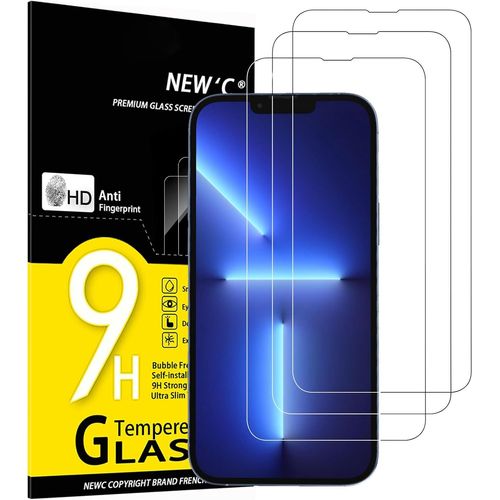 Lot De 3, Verre Trempé Pour Iphone 13 Pro Max, Iphone 14 Plus (6,7""), Film Protection Écran -Sans Bulles D'air -Ultra Résistant (0,33mm Hd Ultra Transparent) Dureté 9h Glass