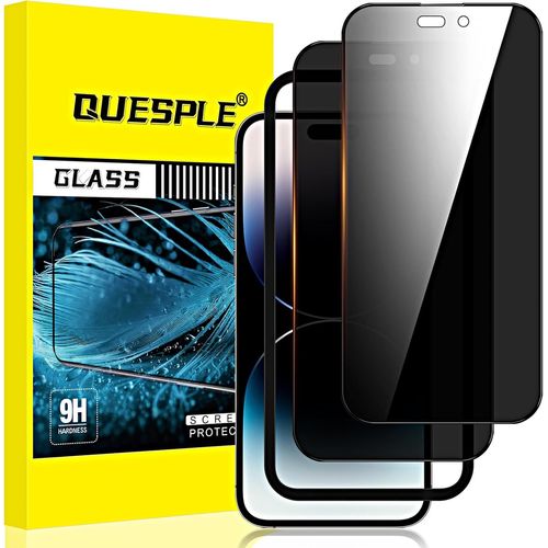 [2 Pièces] Verre Trempé Anti Espion Pour Iphone 14 Pro Max 6,7 Pouces, Film De Confidentialité Protection En Écran, Équipé D'un Outil D'alignement Simple [Dureté 9h ][Compatible Co[Tre892676]