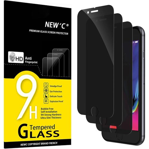 Sjzg-Lot De 3, Verre Trempé Anti-Espion Pour Iphone 8, Iphone 7, Angle De Confidentialité 28 Degrés Amélioré, Dureté Ultra-Résistante 9h, Sans Bulles