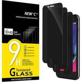 Kal-Lot De 3, Verre Trempé Anti-Espion Pour Iphone 8, Iphone 7, Angle De Confidentialité 28 Degrés Amélioré, Dureté Ultra-Résistante 9h, Sans Bulles
