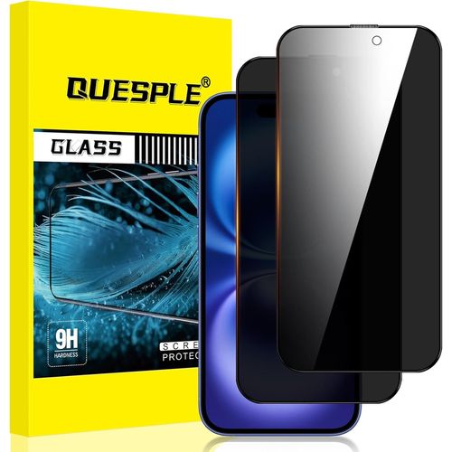 Hshi-[2 Pièces] Verre Trempé Anti Espion Pour Iphone 16 6,1 Pouces,Haute Qualité Couverture Complète Verre,Dureté 9h,Sans Bulles,Film De Confidentialité Protection En Écran ¿