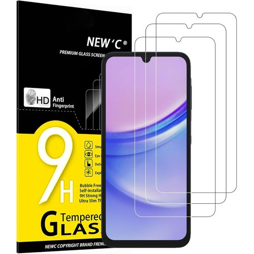 Lot De 3, Verre Trempé Pour Samsung Galaxy A15 5g/4g Protection Efficace Contre Les Rayures - Sans Bulles - Ultra Résistant (0,33mm Hd Ultra Transparent) Dureté 9h Glass