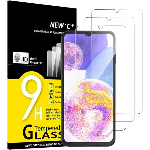 Subzonal-Lot De 3, Verre Trempé Pour Samsung Galaxy A23 4g / A23 5g, Film Protection Écran Efficace Contre Les Rayures - Sans Bulles - Ultra Résistant (0,33mm Hd Ultra Transparent) Dureté 9h Glass
