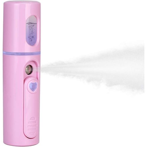 KALANKA-Nano Brumisateur Electrique Vaporisateur Eau Humidificateur Poche Pulvérisateur Rafraichissant pour Soin du Visage, Extension de Cils, Cheveux (Rose)