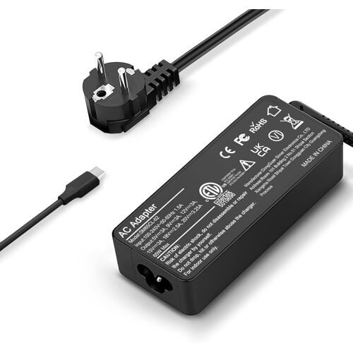 KALANKA-Chargeur USB C 65W Compatible avec Lenovo Thinkpad T480 T490s T480s T490 T580 E490 E590 X280 X380 L380 Chrombook 300e S330 C330 500e Yoga 720 910 920 Ordinateur Portable