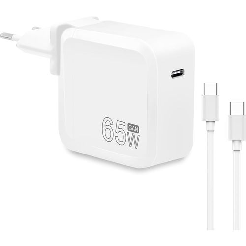 Chargeur Usb C Gan 65w Chargeur Rapide De Type C Avec Câble Usb C 2m Compatible Avec Macbook Charger, M Acbook Pro, Mac Book Air, Samsung Galaxy, Ipad P Ro, I-Phone 16 Pro/Max Et Plus Encore[Z2429]