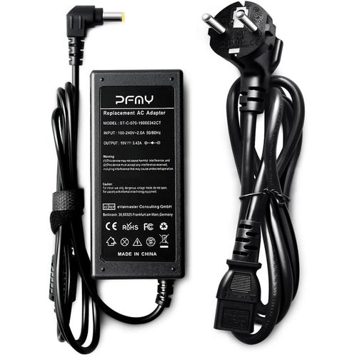 Alimentation Ordinateur Portable Chargeur Adaptateur Laptop AC Adapter 19V 3.42A 65W pour Acer Aspire 5250g 5750g 5920g 5253 5349 5733 5742g 7560 A315 A314 ES1-511 ES1-571 Notebook