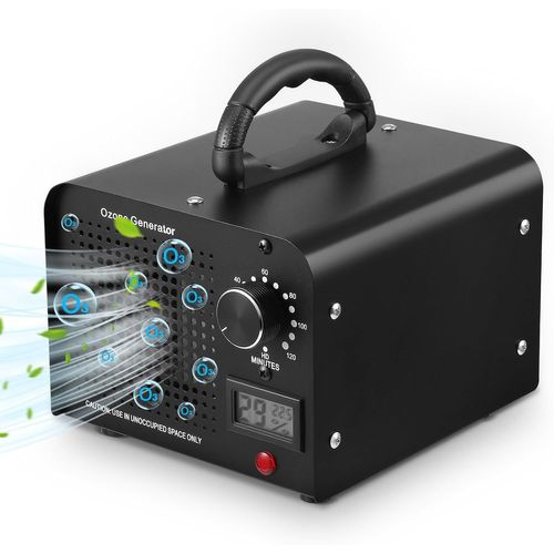 CHECARZHN--NO1-Générateur D'Ozone 60000 Mg/H, Purificateur D'Air Ozone Avec Affichage De La Température Et De L'Humidité, Machine À Ozone, Ozone Generator Industriel, Jusqu'À 300 M² Pour Bureau, Mais