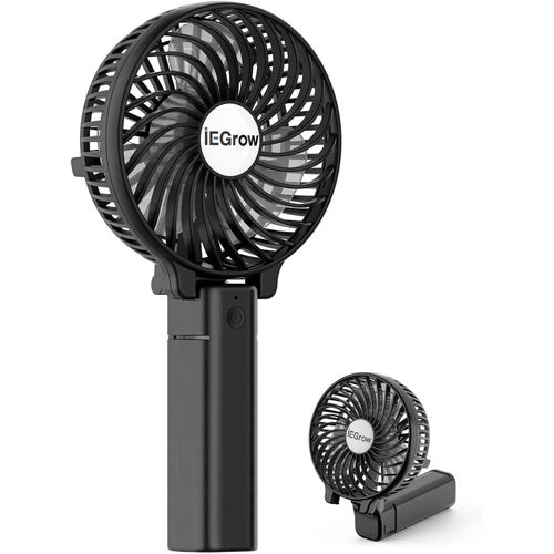 Mini Ventilateur Portable à Main Rechargeable USB Ventilateur [4-11 heures] 3 vitesses Batterie rechargeable pour voyager à la maison¿Ventilateur à main pliable et silencieux(Noir)