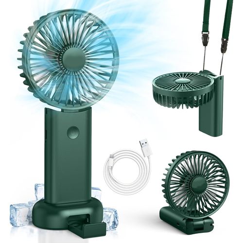 Mini Ventilateur, Ventilateur de Poche Personnel Portatif Electrique Fan de Bureau À Pile Silencieux Ventilateur À Main pour Voyages,Maquillage,Camping,L'extérieur,L'intérieur,Les Déplacements