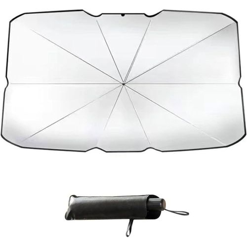 Kal-Pare-Brise-Soleil De Voiture, Pliable Parapluie Pare-Soleil De Pare-Brise Auto Anti-Uv, Couverture Pare-Brise Voiture, Pliable Pare-Soleil Parapluie Voiture, Pour La Plupart Des Voitures, 132cm*7