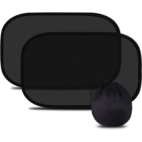 Kalanka-Pare-Soleil Voiture Bébé,Très Sombre Protection Uv/Chaleur, Pare-Soleil Auto-Adhésifs Pour Enfants,Pose Rapide/Facile,Sac De Rangement Fourni,Taille 51x31 Cm (M)