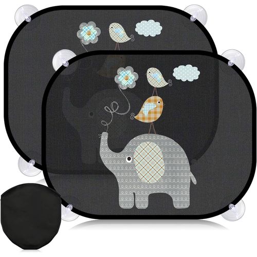 Lbgwp60-Pare-Soleil Voiture Bébé Protection Uv, Pare Soleil Voiture Bébé Latérales 45x35,5cm, Pare-Soleils Fenêtre Auto Pour Enfant Avec Sac, Protection Solaire À 98% Contre Uv -2 Pièces