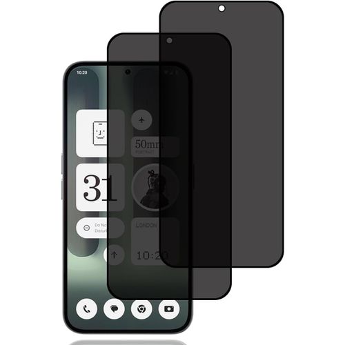 KAL-Verre Trempé Anti-Espion Pour Nothing Phone 2A Plus [2 Pièces], Protection D'Écran Anti-Espion, Protecteur D'Écran Confidentialité, 9H Dureté, Privacy Protecteur Écran Pour Nothing Phone (2A) Plu