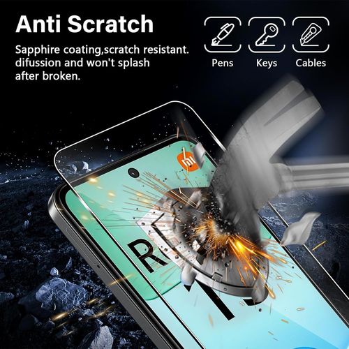 CAUC-Verre Trempé pour Xiaomi Redmi 13 4G avec Caméra Arrière Protecteur [2+2 Pièces], Dureté 9H [Sans Bulles] [Ultra HD] Ultra Résistant Film Vitre Trempé Protection écran [Transparente]