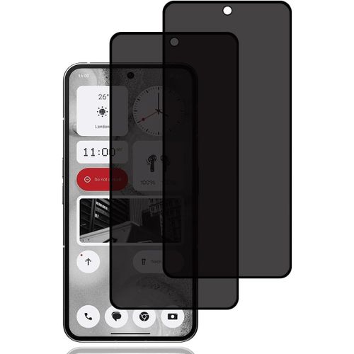 KAL-Verre Trempé Anti-Espion Pour Nothing Phone (2A) [2 Pièces],Protection D'Écran Anti-Espion,Protecteur D'Écran Confidentialité,9H Dureté,Anti-Rayures,Privacy Protecteur Écran Pour Nothing Phone (2