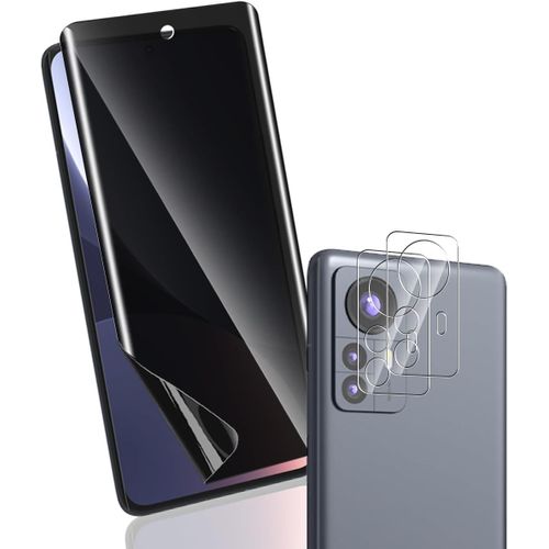 CAUC-Verre Tremp¿¿ Pour Xiaomi Poco C75 / Redmi 14C Anti-Espion Verre Tremp¿¿ 2 Pi¿¿ces + 1 Pi¿¿ces Arri¿¿re Cam¿¿ra Verre Tremp¿¿,Anti-Spy/Anti Rayures/Sans Bulles Protection Pour Xiaomi Redmi 14C