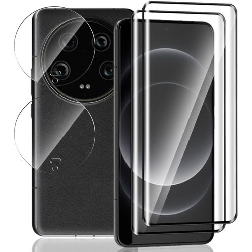 Kal-Verre Trempé Pour Xiaomi 14 Ultra Protection D'écran, [2 Pièces] 9h Dureté Vitre Trempé Et [2 Pièces] Protecteur D'objectif Caméra, Sans Bulles/Hd Protection Écran Pour Xiaomi 14 Ultra