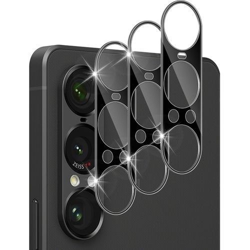 CAUC-Caméra Verre Trempé Protecteur pour Sony Xperia 1 VII 5G, Dureté 9H HD Transparent Ultra Résistant, [Couverture Tout] Caméra Film en Verre Trempé Protection écran - 3 Pièces