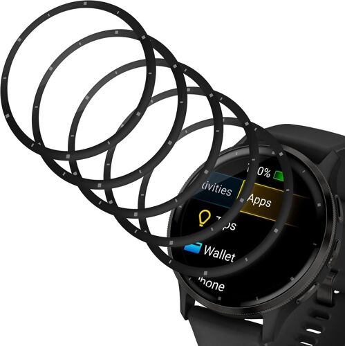 Cauc-Verre Trempé Pour Garmin Venu 3, Haut Définition Protection Écran, Vitre Protection De Anti Rayures, 3d Couverture Complète, Sensible Au Toucher, Sans Bulles- 5 Pièces